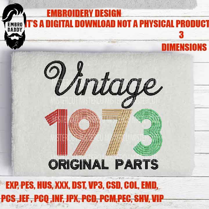 Machine Embroidery, Vintage 1973 Original parts pes, birthday funny embroidery files, gift idea PES, xxx, hus & more