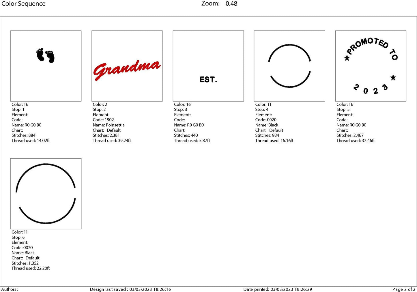 Promoted grandma EST 2023 Embroidery Pattern File in PES, DST, hus & more, Trendy Embroidery, mom life, grand mama Life, xxx