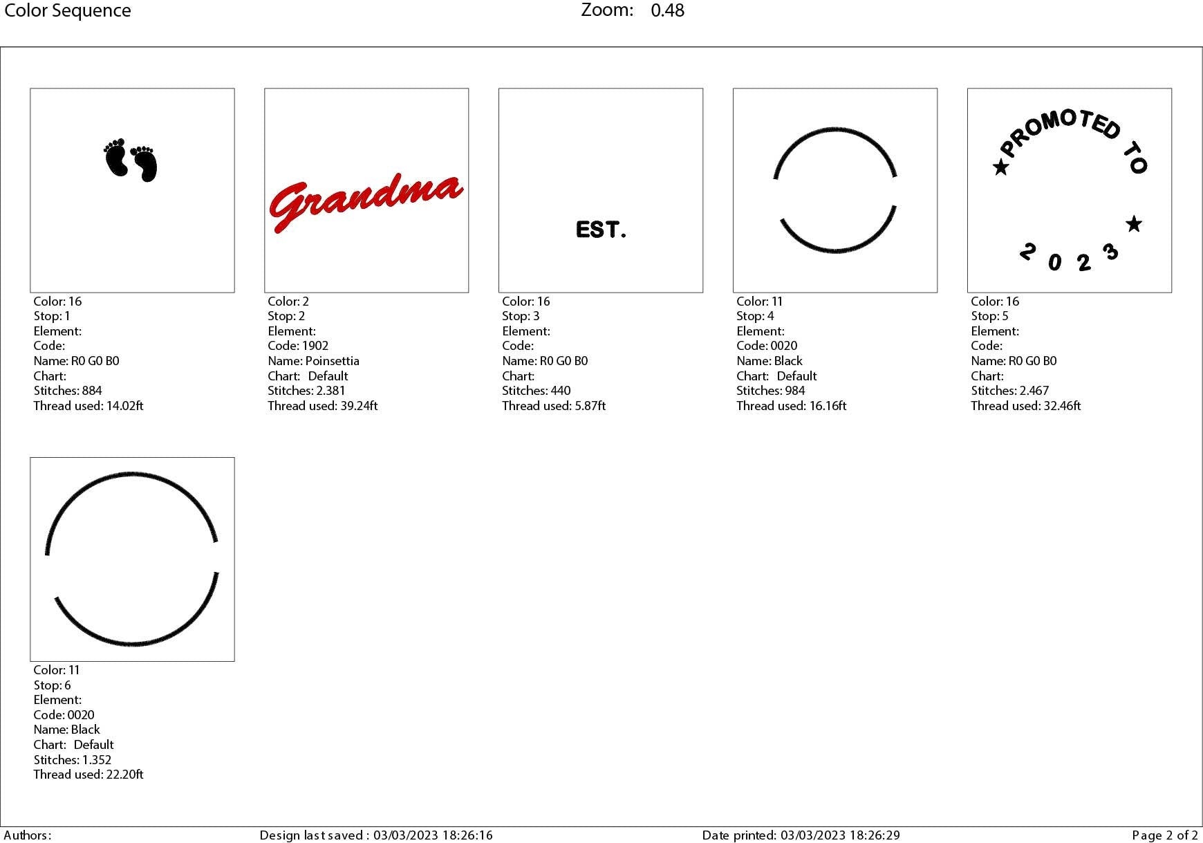 Promoted grandma EST 2023 Embroidery Pattern File in PES, DST, hus & more, Trendy Embroidery, mom life, grand mama Life, xxx